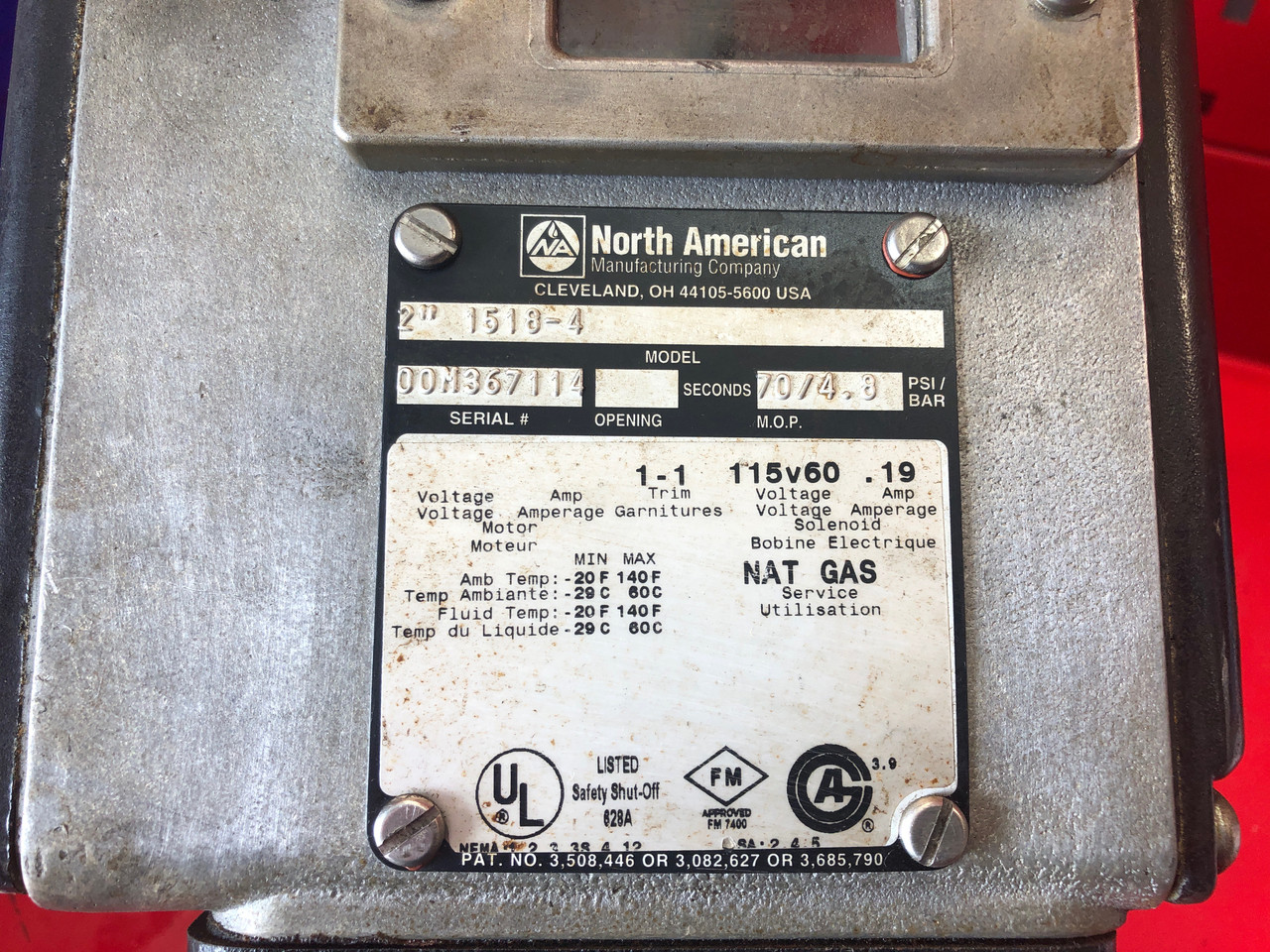 North American 2" 1518-4 Manual Safety Valve - Reconditioned