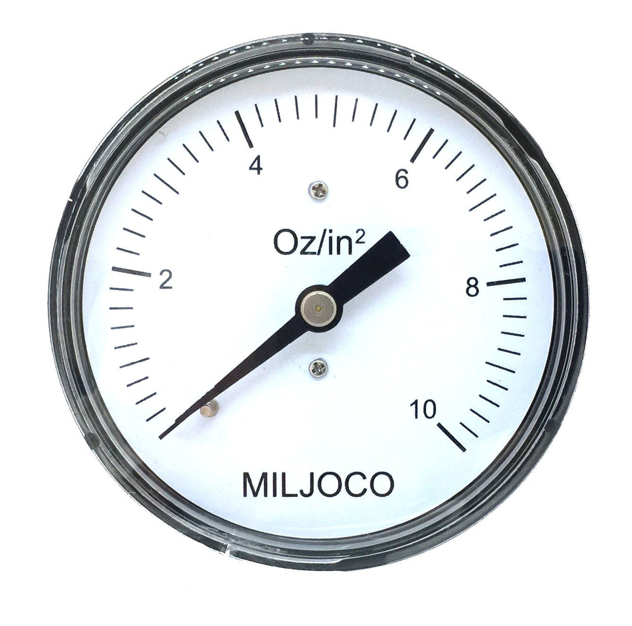 Miljoco LP2507207 2.5" Low Pressure Gauge