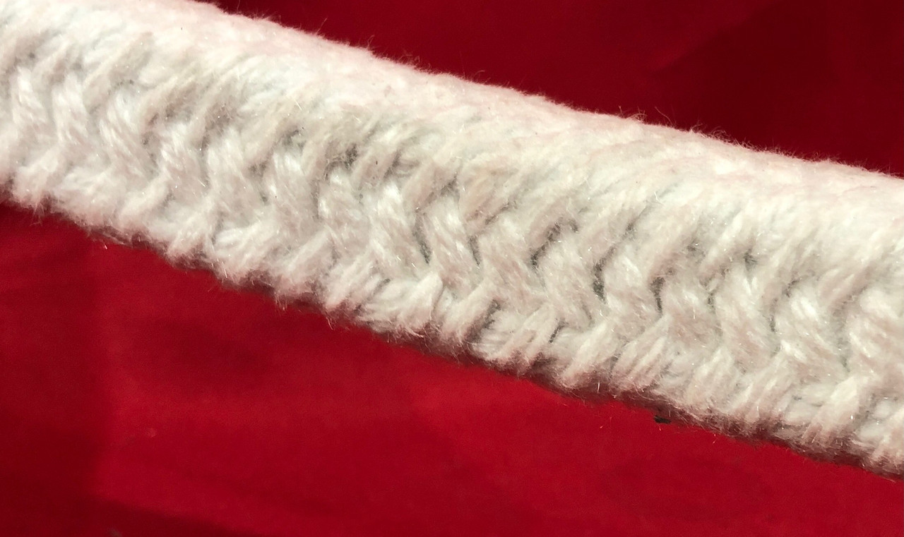 1" Square Braided Ceramic Fiber Rope - 22ft Long