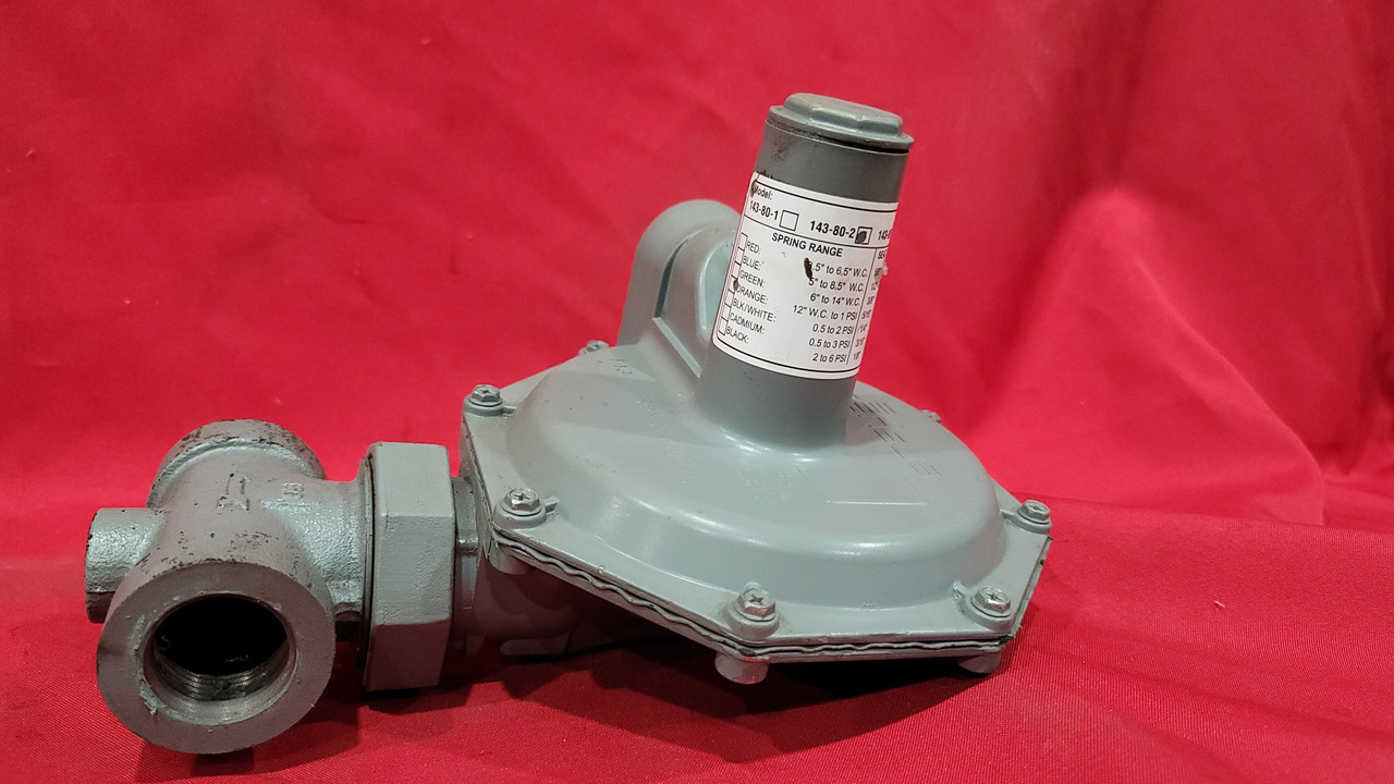 Sensus 143-80-2 (12" W.C. to 1 PSI) Orange Spring Gas Regulator