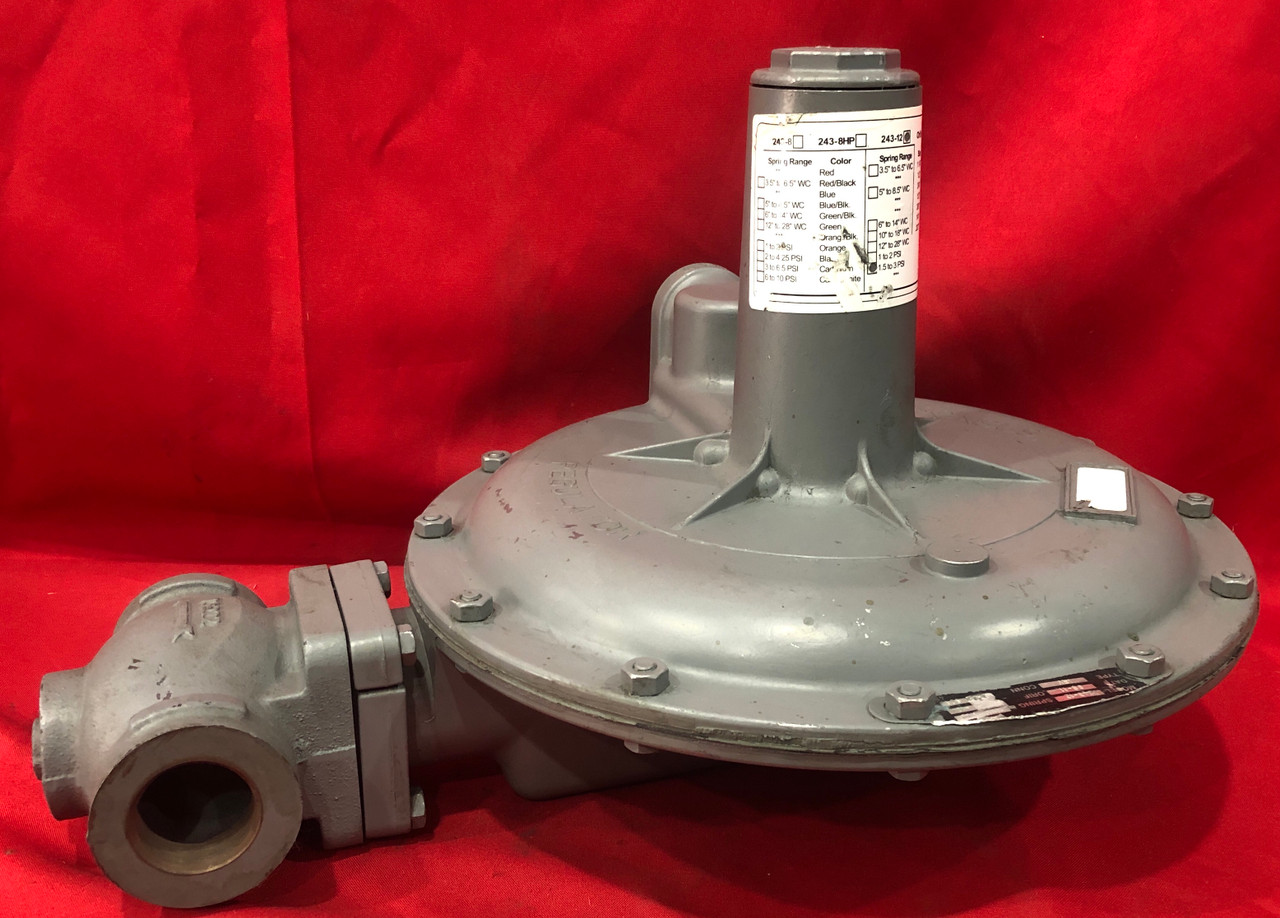 Sensus 243-12 Gas Regulator Orange  Spring (12" to 28" WC) 1.5" NPT