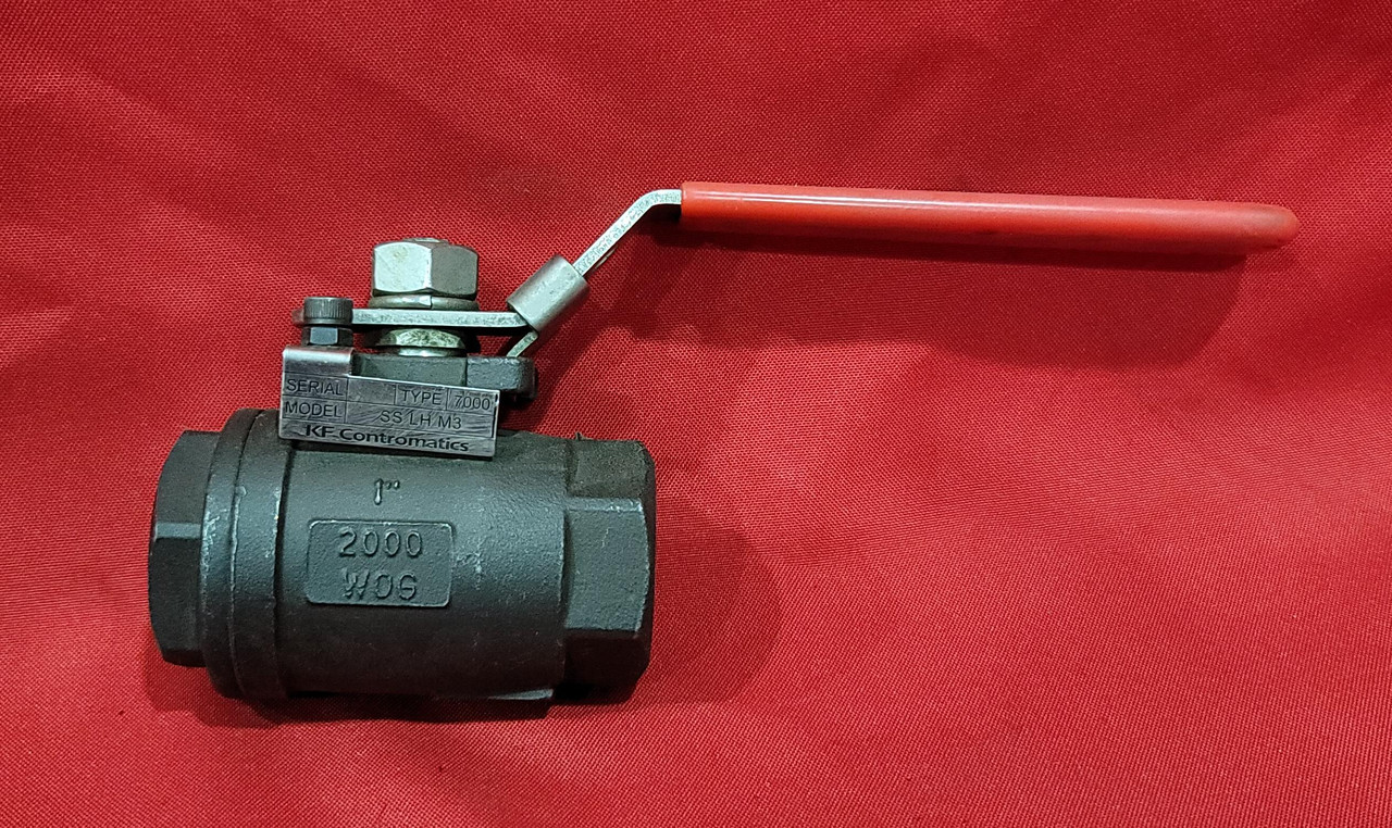 KF Contromatics Ball Valve, SSLHM3, Brass, Inline, 2-Piece, Pipe Size 1 in, Connection Type FNPT x FNPT