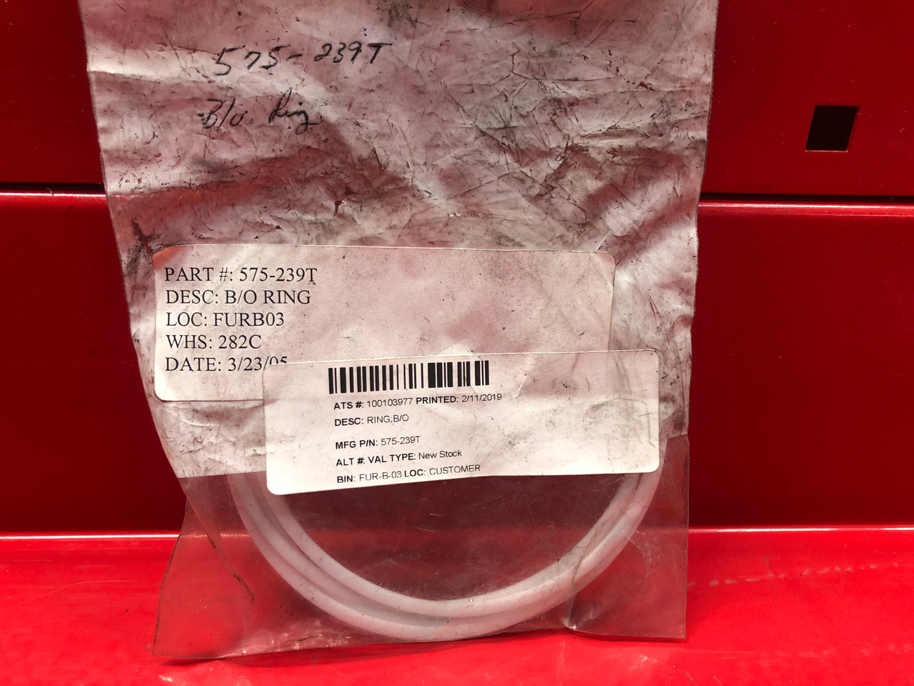 Standard Back-Up Ring 575-239T Pk of 6