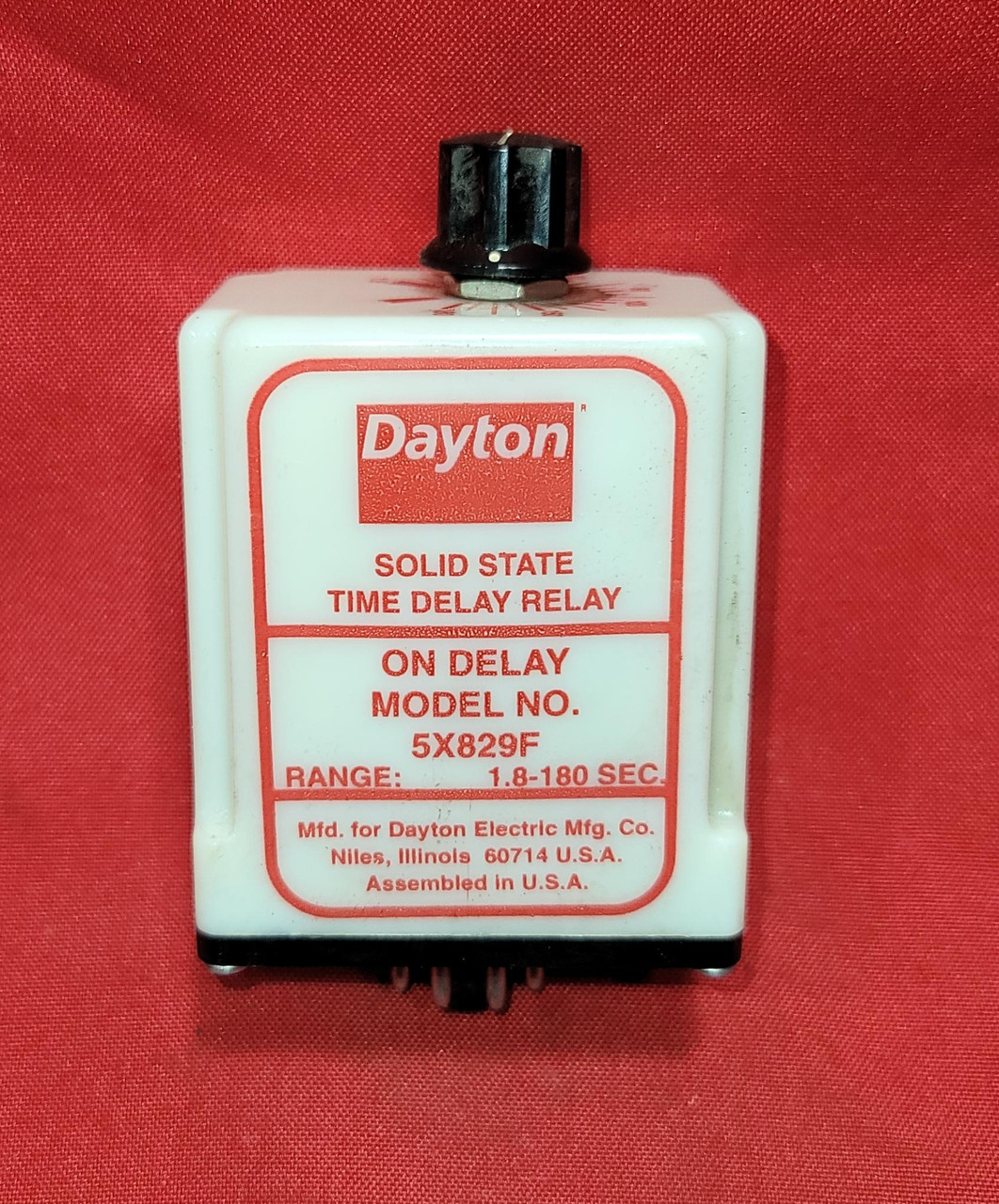 Dayton 5X829F Solid State Time Delay Relay