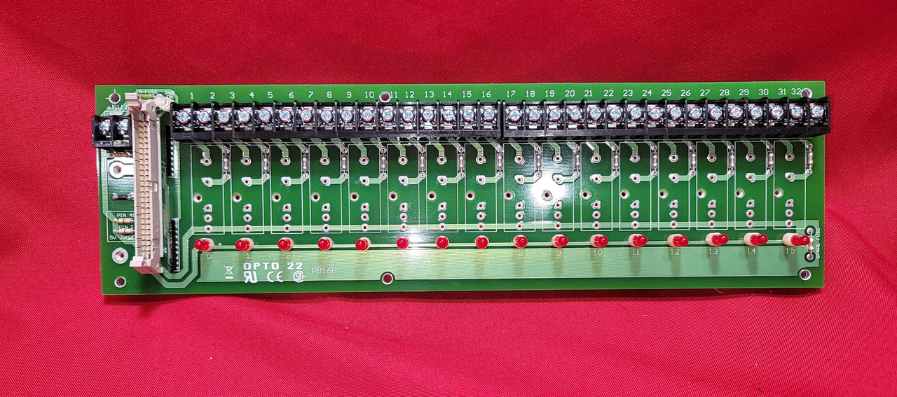 Opto 22 PB16H 16 Channel Rack with Header Connector 
