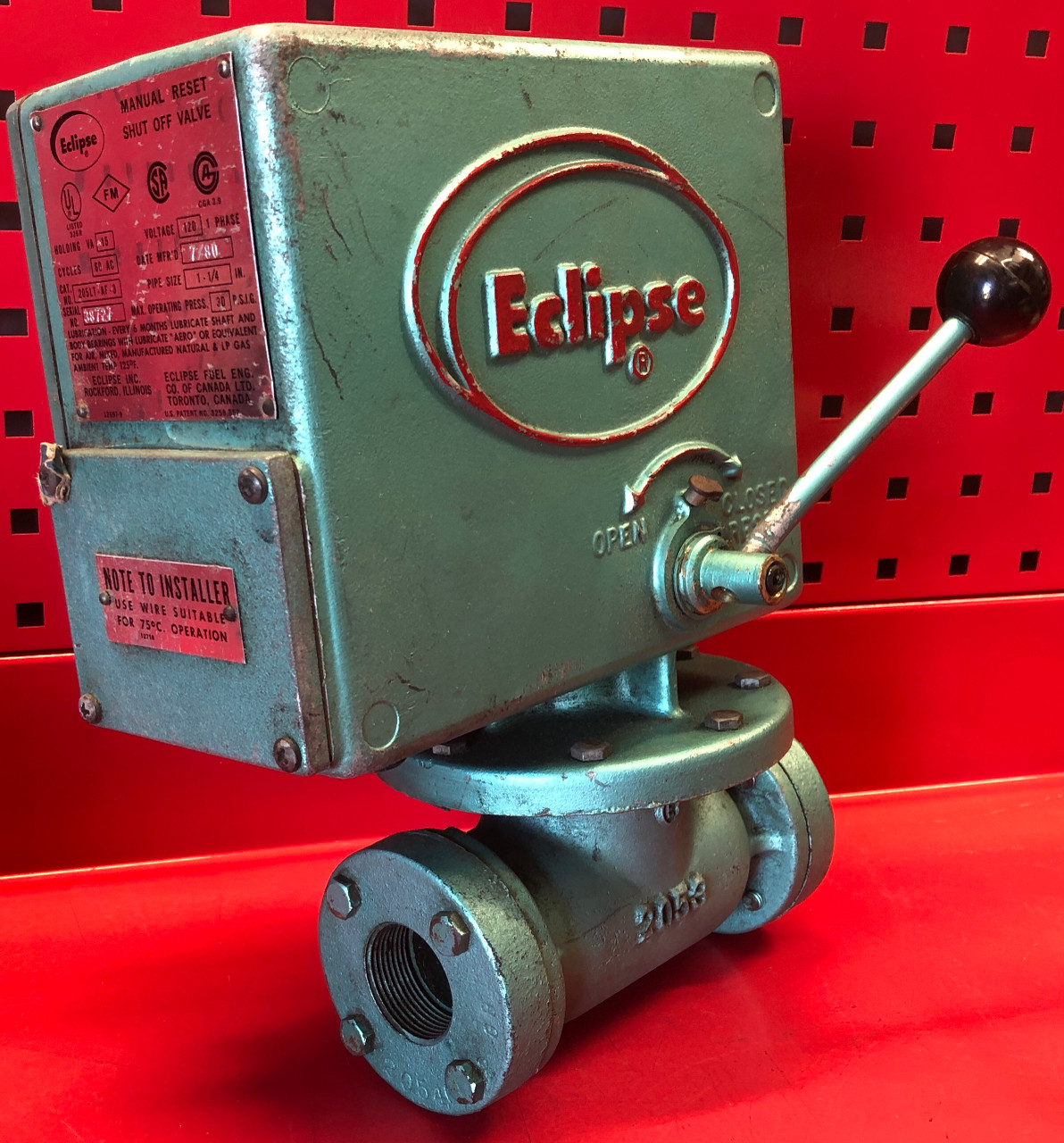 Eclipse 205LT-AF-3 Manual Reset Shut-Off Valve