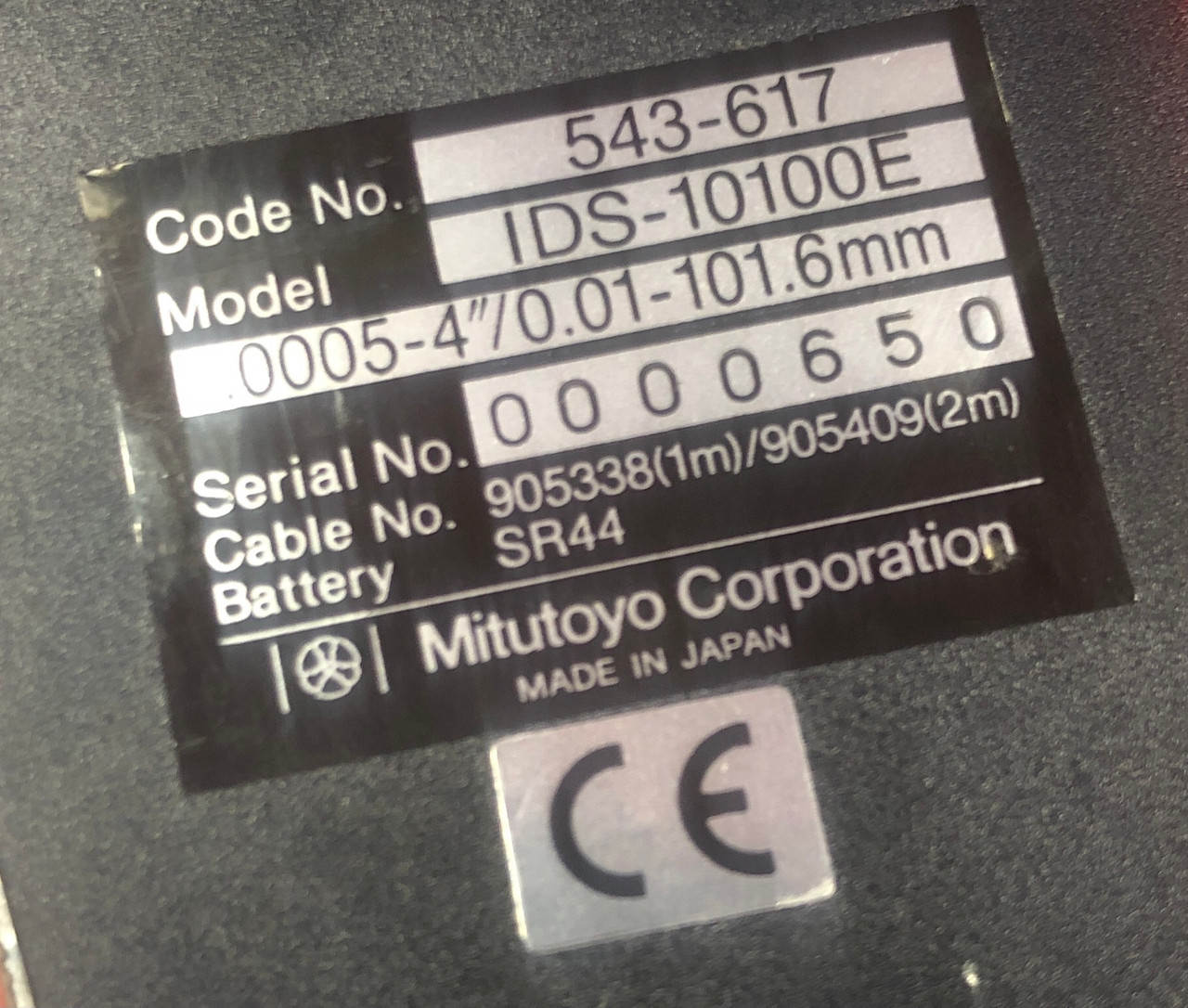 Mitutoyo IDS-10100E Digimatic Indicator 