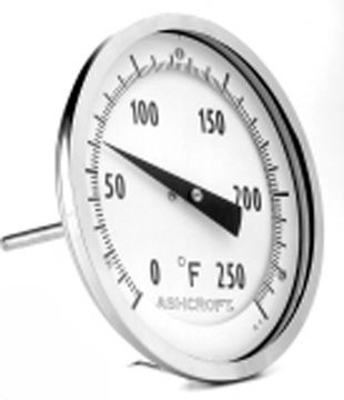Ashcroft 30EI60R025 0/250F 3" Bi-Metal Thermometer