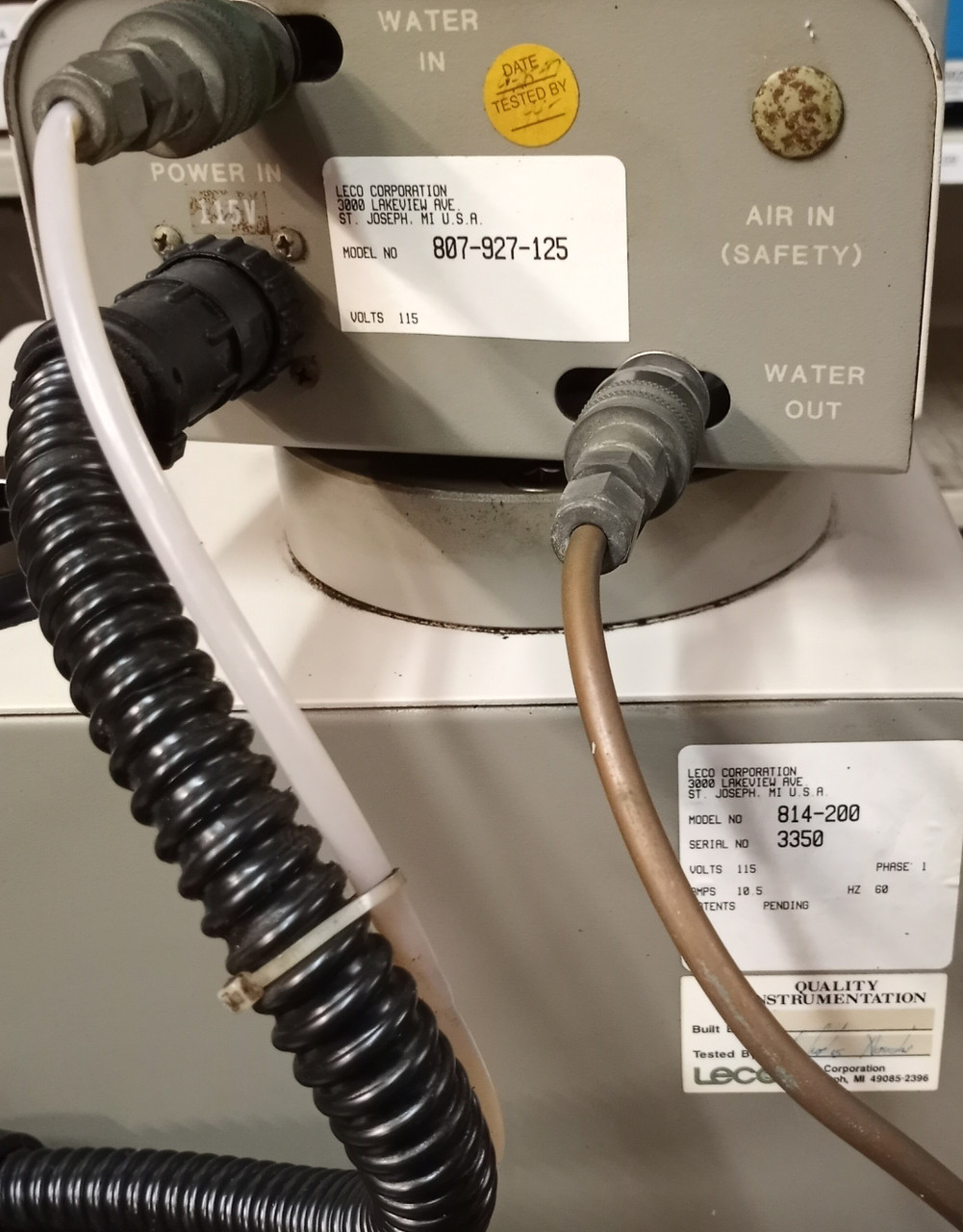 LECO PR-25 Model 814-200 Mounting Press With 807-927-125 Heater/Cooler