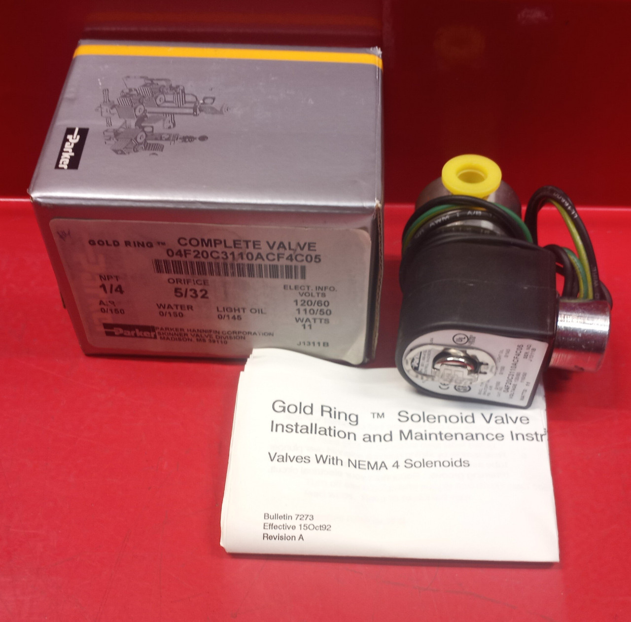 Parker 04F20C3110ACF4C05 Gold Ring Solenoid Valve