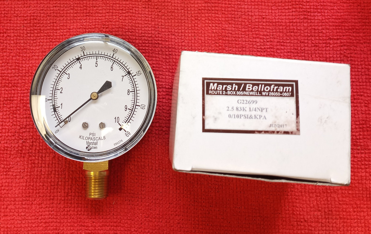 Marshall Bellofram G22699 0-10PSI  Diaphragm Gauge