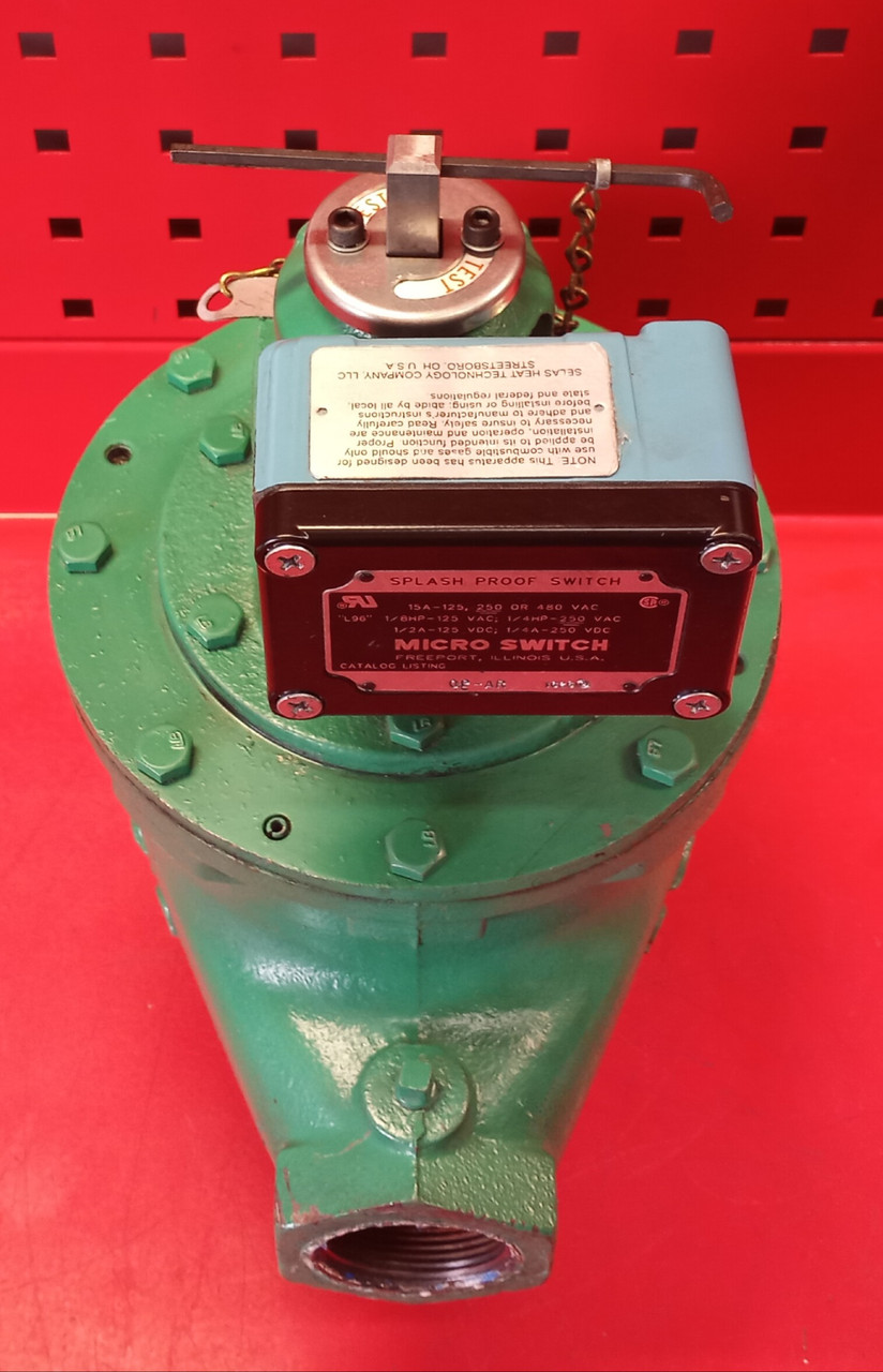 Selas 75375-0 (AF-12A) 1-1/2" Firecheck Valve With Honeywell OP-AR Micro Switch