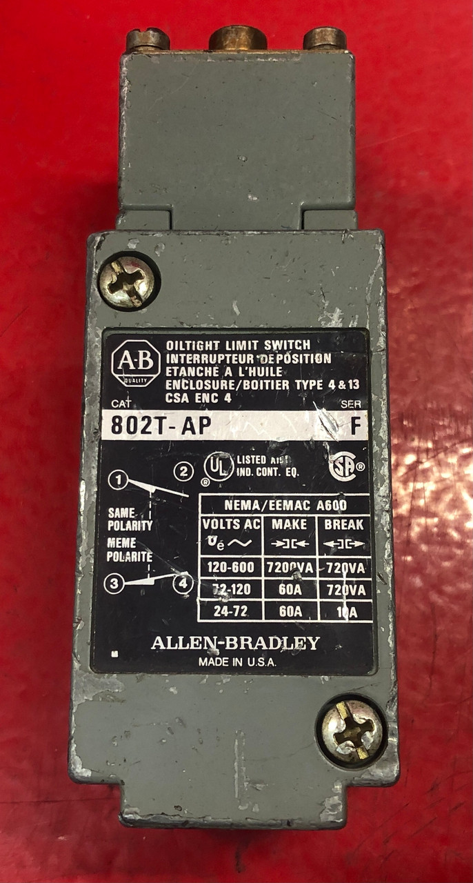 Allen Bradley Limit Switch,  802T-AP Series F