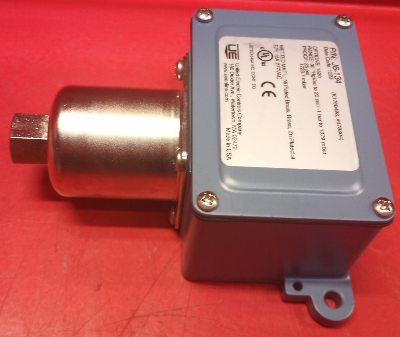 United Electric J6-134 Pressure Switch