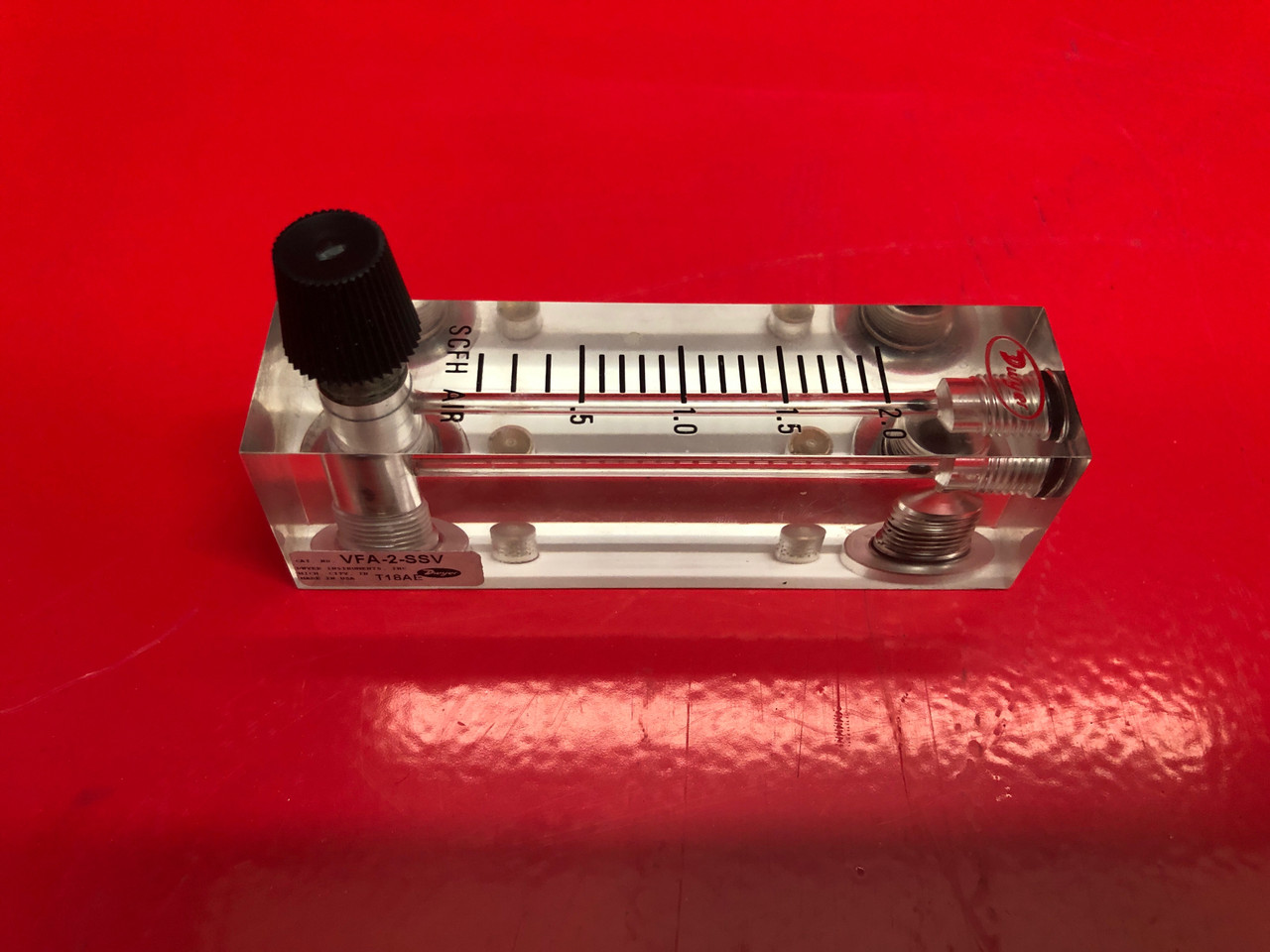 Dwyer Instruments VFA-2-SSV Flow Meter - 2-2 SCFH Air