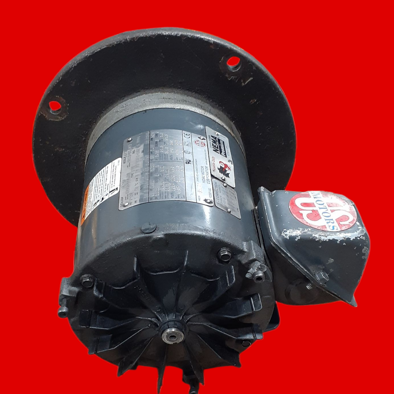 Nidec Electric Motor, Missing Fan Guard, H2P2D