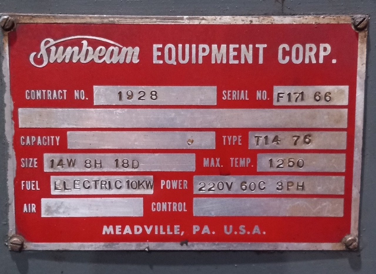 Sunbeam Equipment Corporation T14-76 3 Phase Oven with Stand