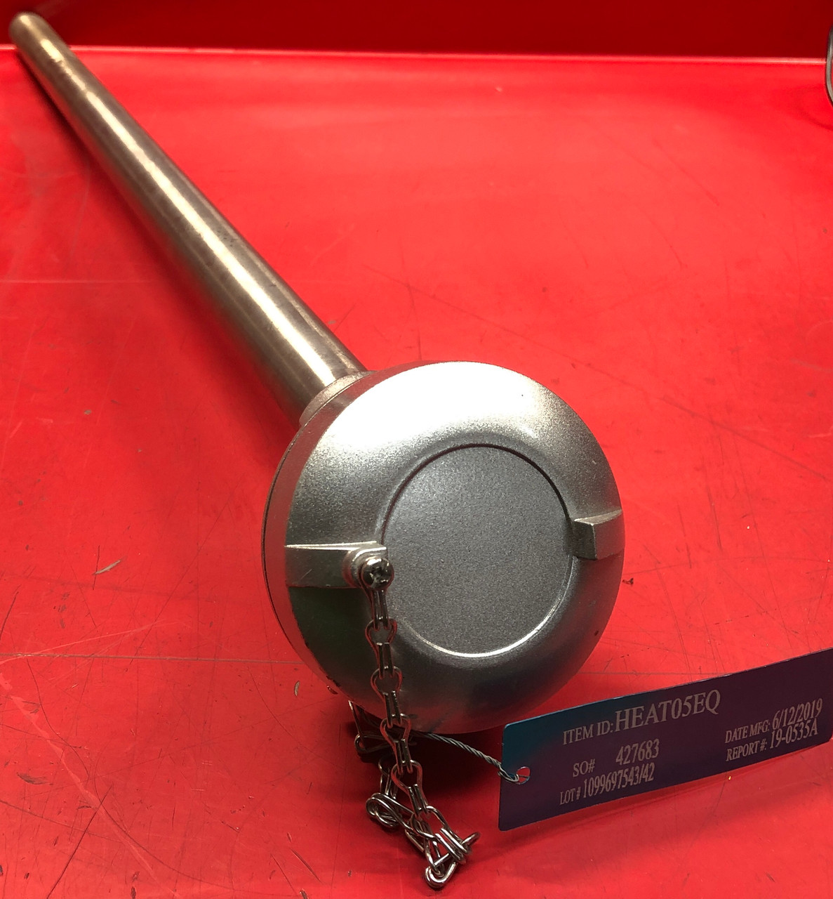 Thermocouple K Assembly - Tube 1 in x 23-1/2 in L w/ Screw Head and Dual Termina