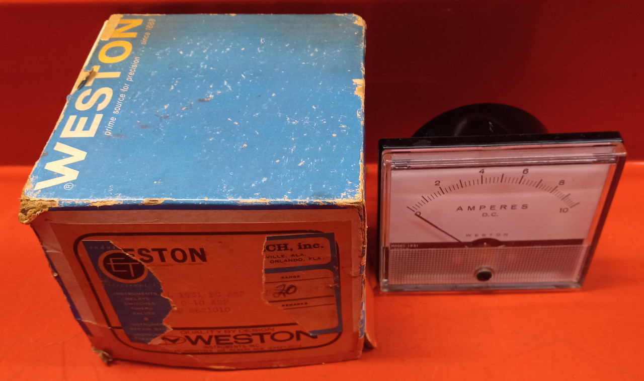 Weston Instruments 1931 0-10 D.C Amperes Meter Weston Instruments 1931 0-10 D.C Amperes Meter