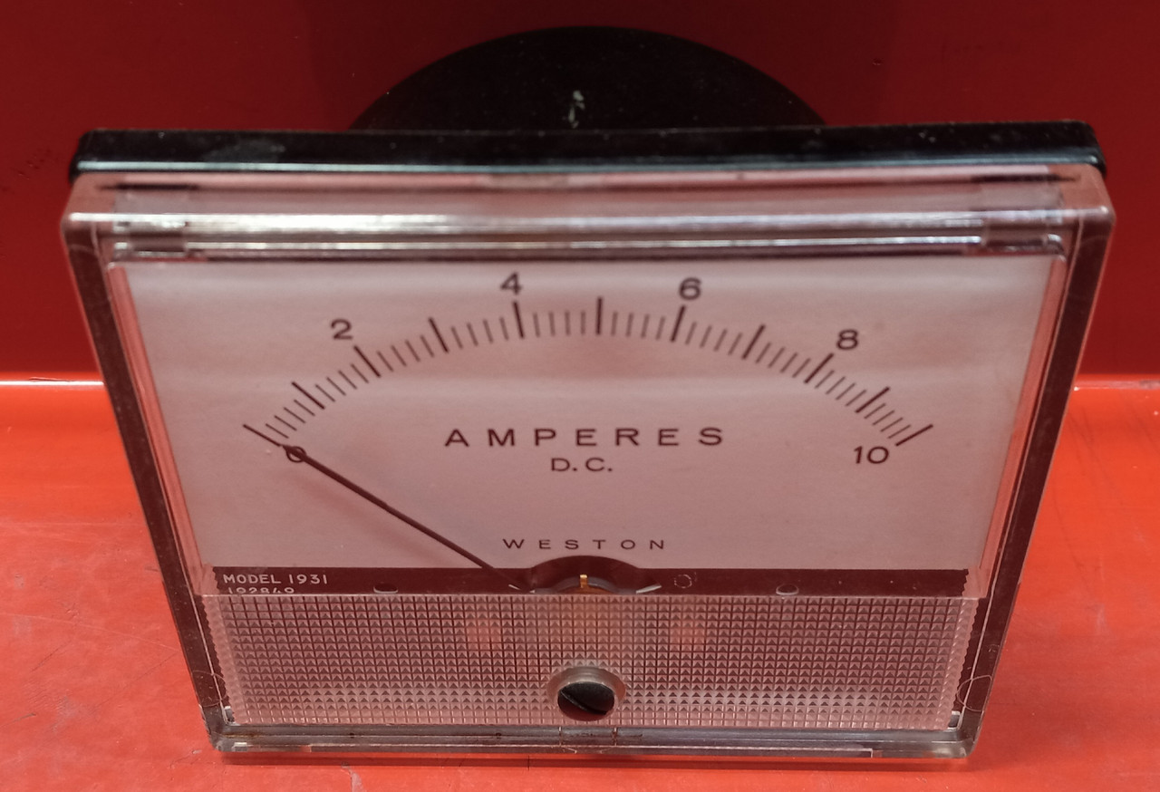 Weston Instruments 1931 0-10 D.C Amperes Meter Weston Instruments 1931 0-10 D.C Amperes Meter