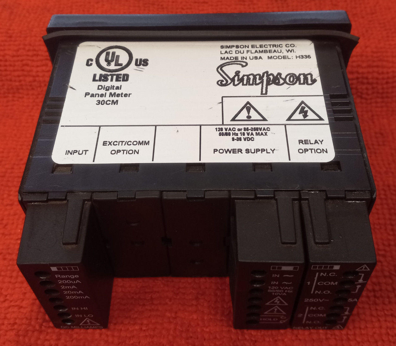 Simpson Electric Co. H335171020 Hawk 3 Digital Panel Meter/Controller 