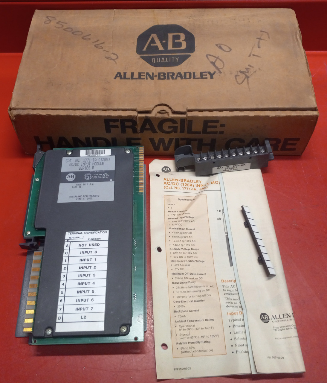 Allen Bradley 1771-IA Series B AC/DC 120V Input Module