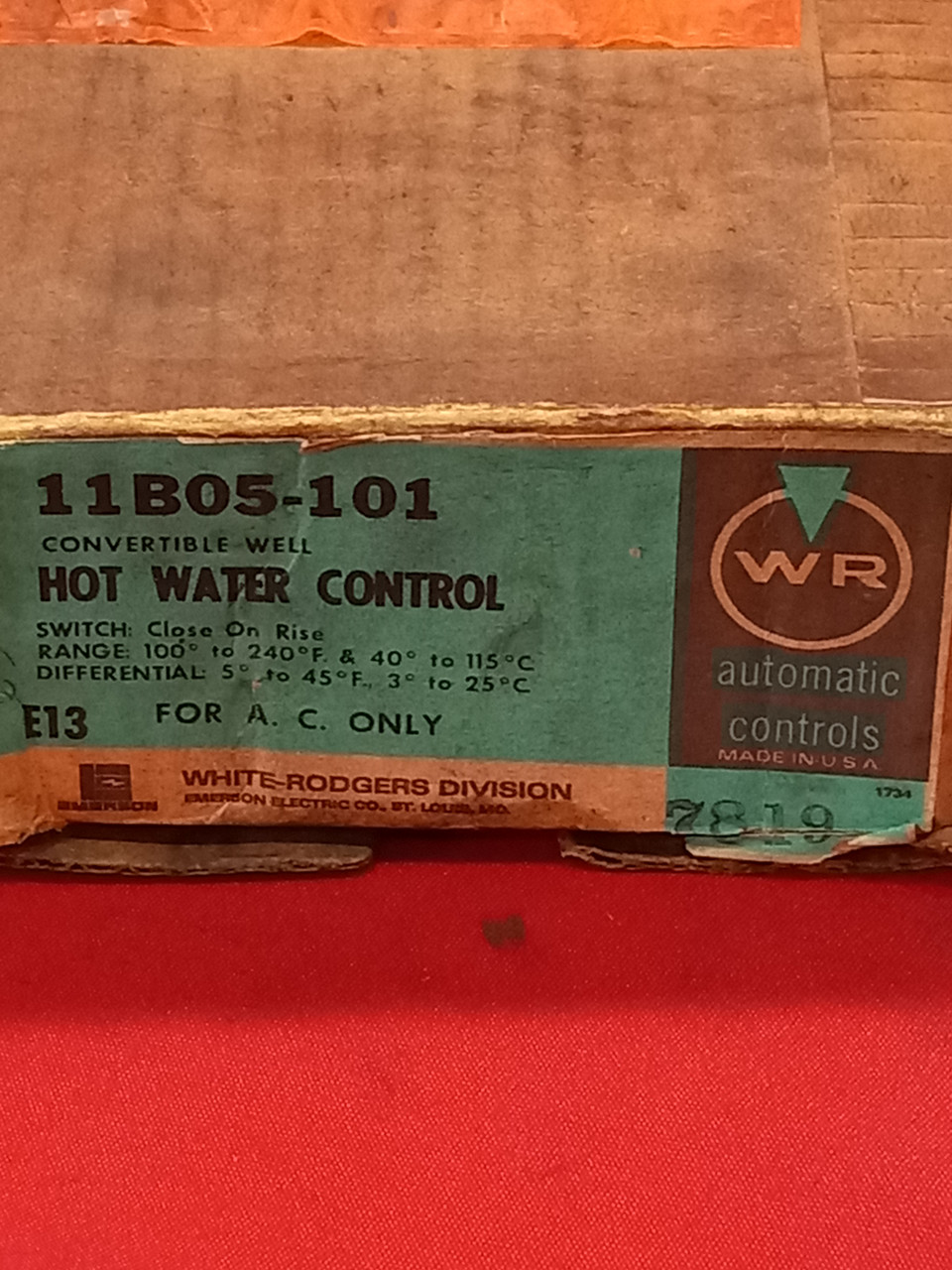 White-Rodgers 11B05-101 Convertible Well Hot Water Control
