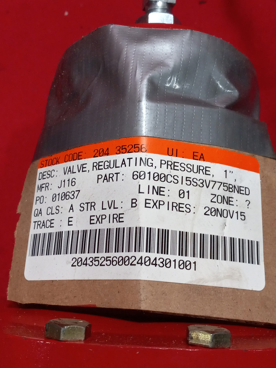 Jordan Valve Sliding Gate Valves Model 60 Pressure Regulating Valve 1"