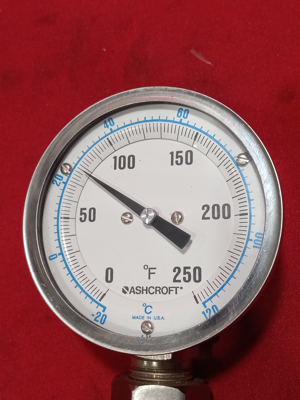 Ashcroft 30EI60L, 0-250°F/-20-120°C Bimetal Thermometer