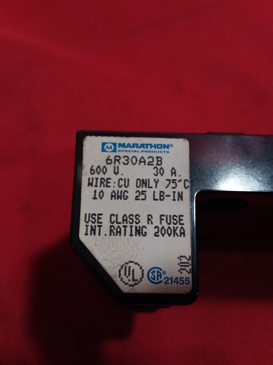 Marathon 6R30A2B Fuse Block 