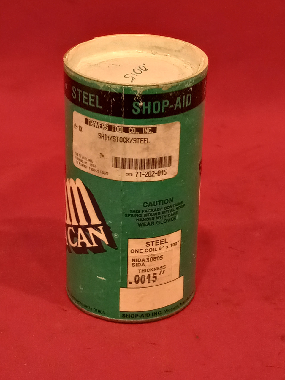 Shop-Aid Inc. 6" x 100", .0015" Steel Shim