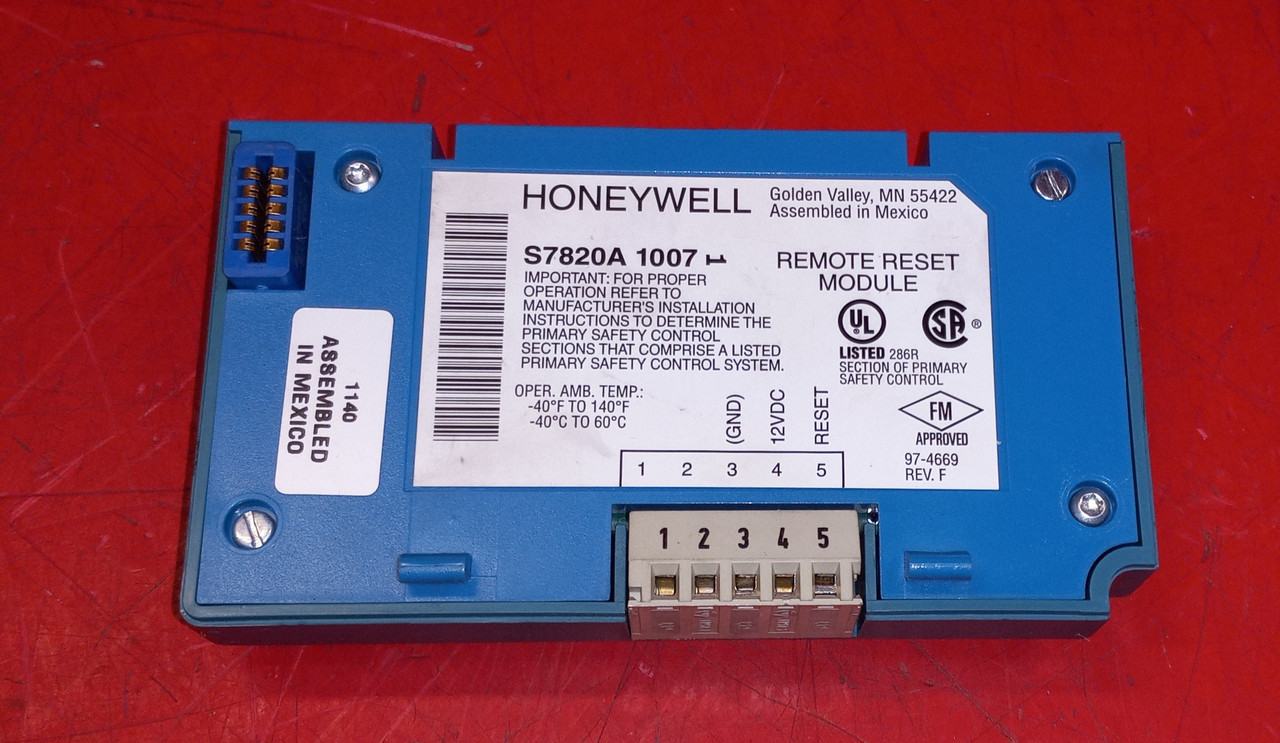 Honeywell Remote Reset Module S7820A1007