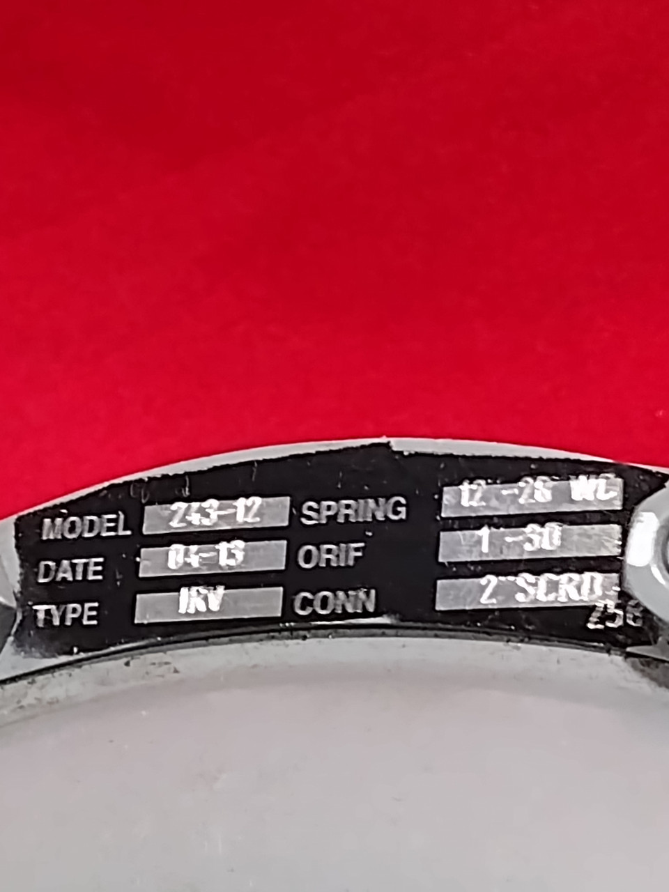 Sensus 243-12, IRV Regulator 12"-26" WC