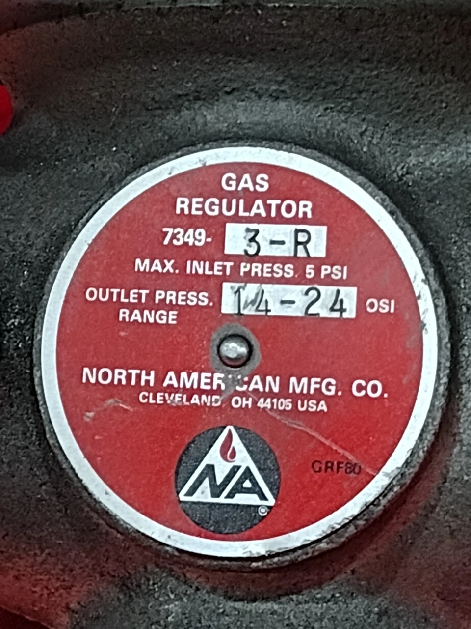 North American Manufacturing Co. 7349-3-R Gas Regulator