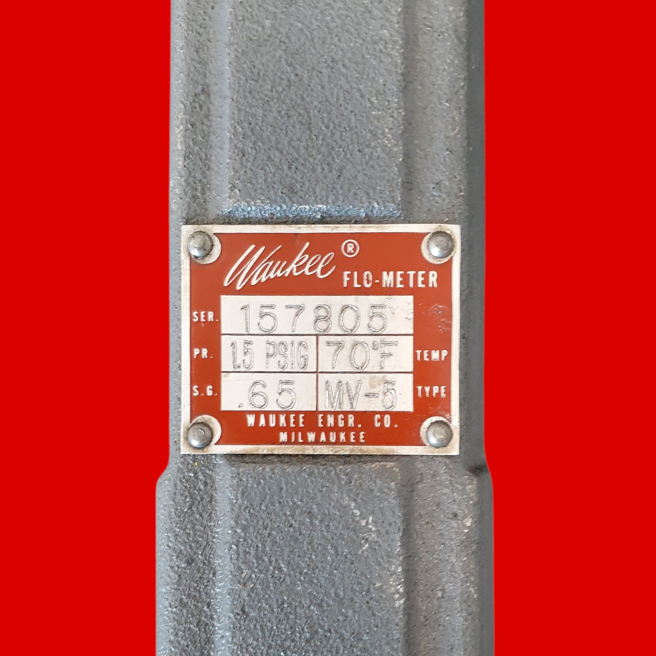 Waukee MV-5 Natural Gas Flow Meter | 0-100CFH