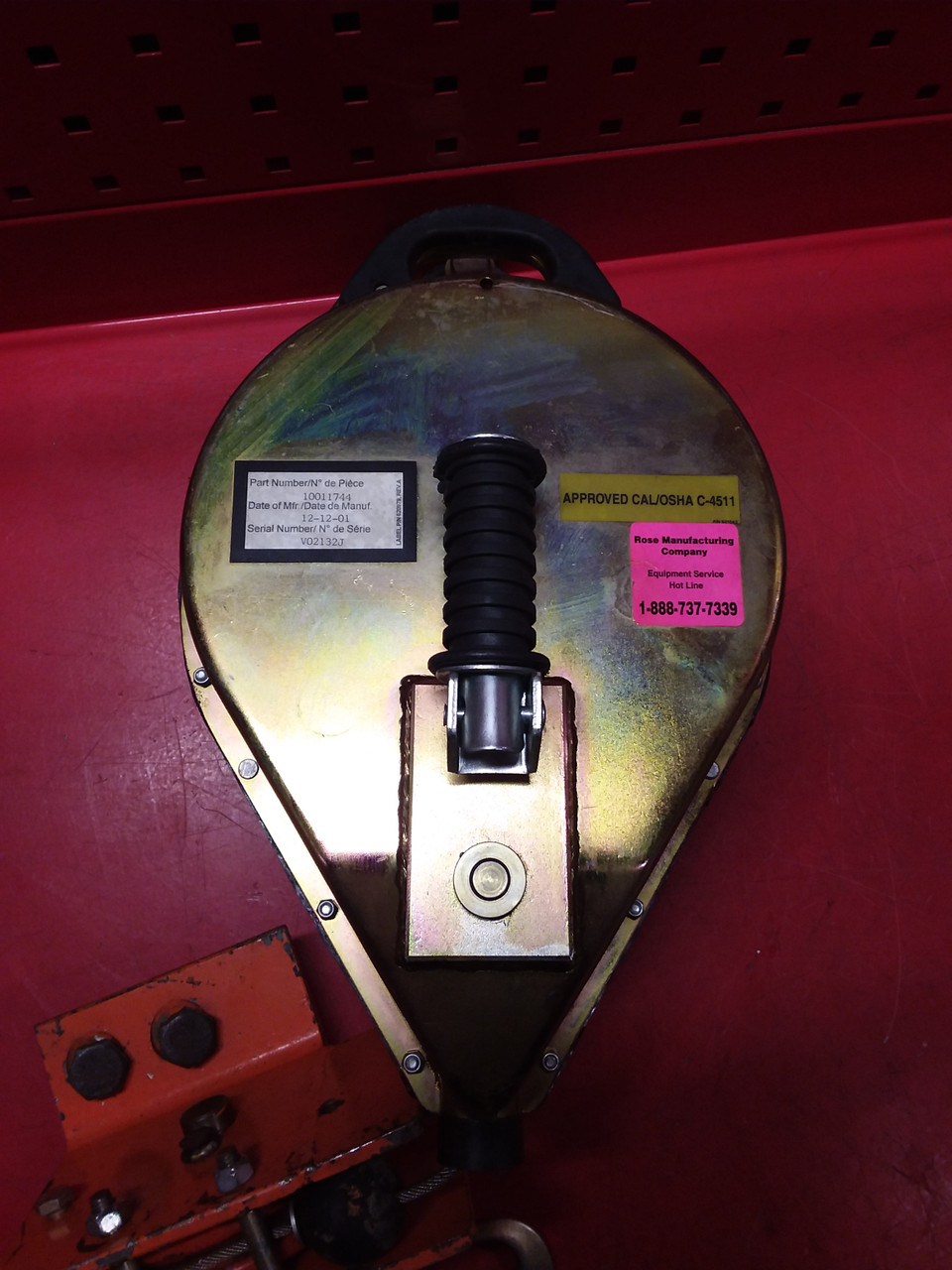 MSA 10011744 Lynx Self-Retracting Lanyard with Emergency Rescuer