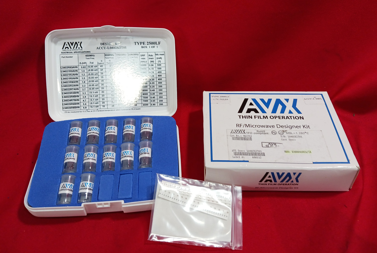 AVX Thin Film RF/ Microwave Designer Kit ACCU-L0402KIT01