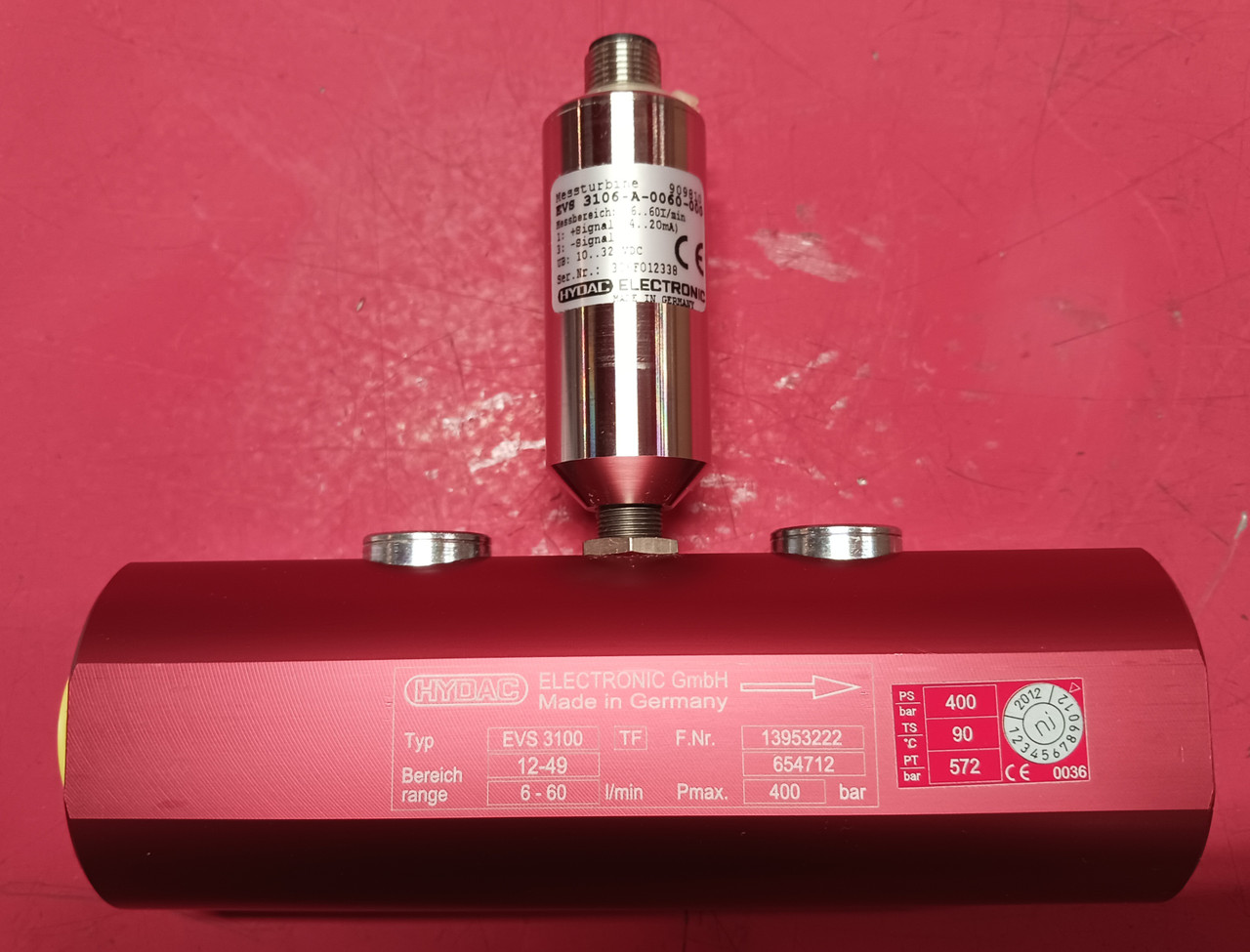 Hydac EVS 3106-A-0060-000 Flow Rate Transmitter- 909810