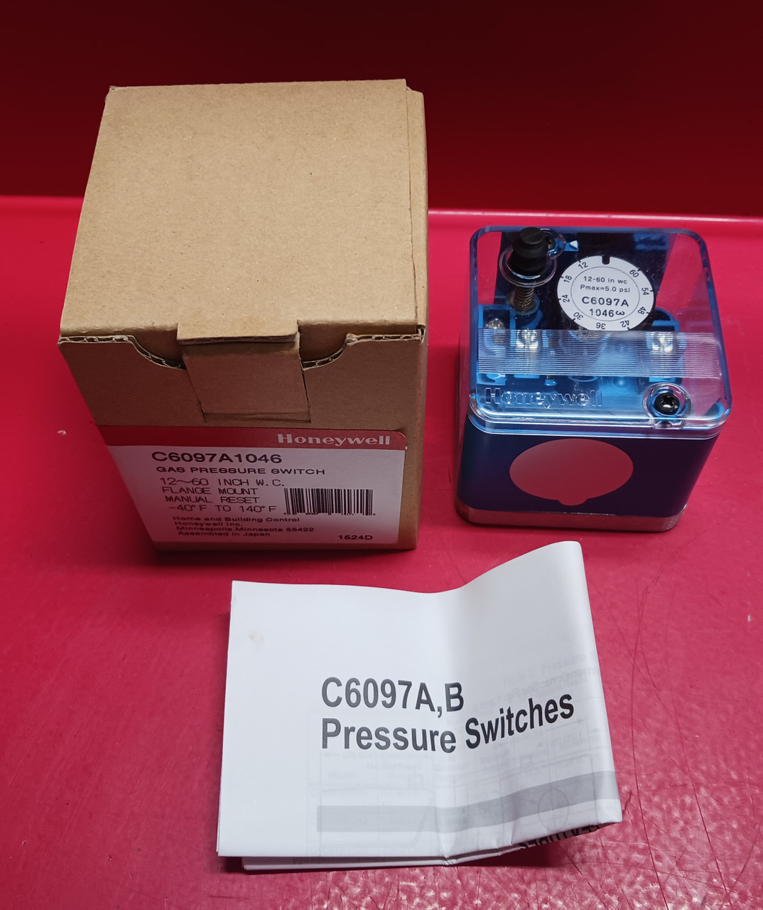 Honeywell C6097A1046 Gas Pressure Switch