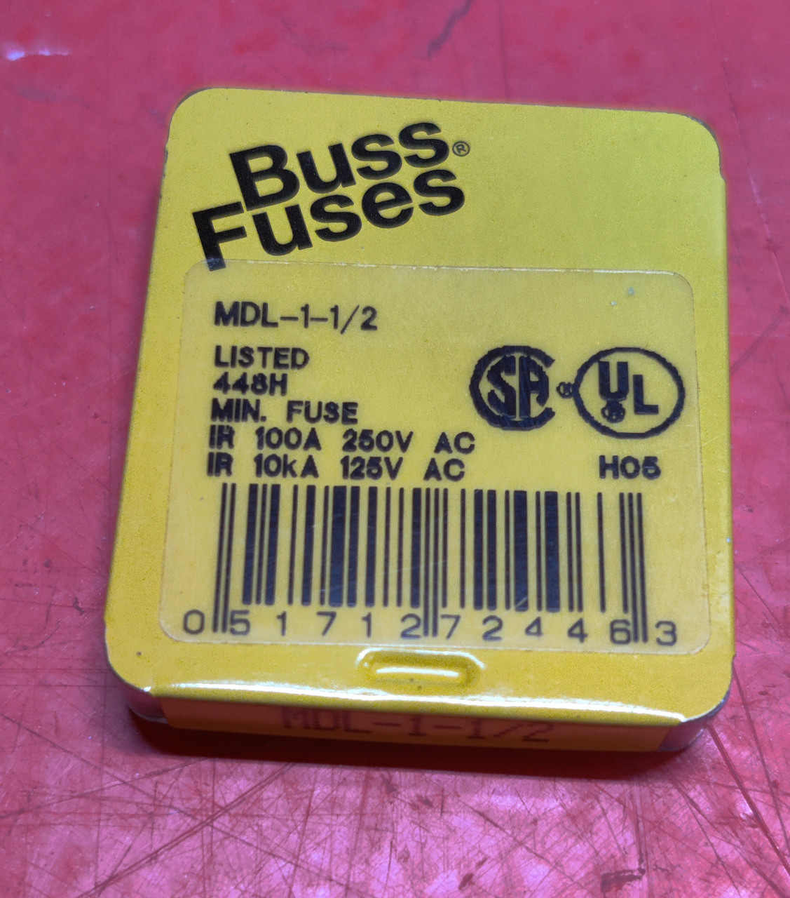 Bussmann, MDL-1-1/2, Time Delay Fuse (Pack of 5)