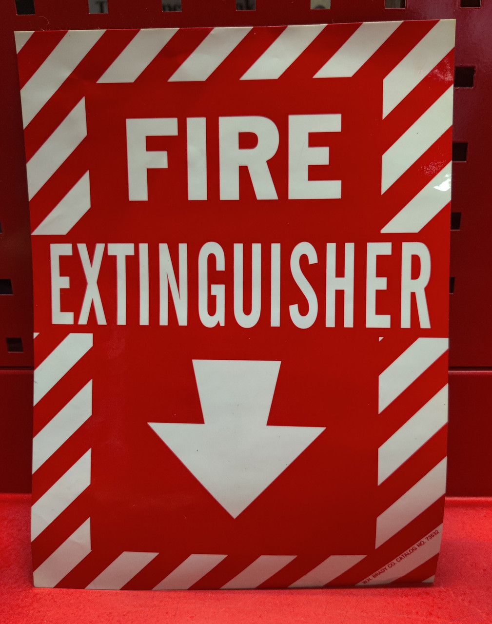 Brady 73532 Self Adhesive Fire Extinguisher Sign 12" x 9"