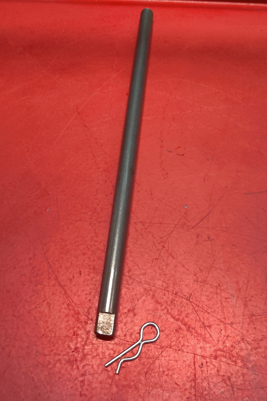 Steel Shaft 11-1/4" x 12mm with Cotter Pin 