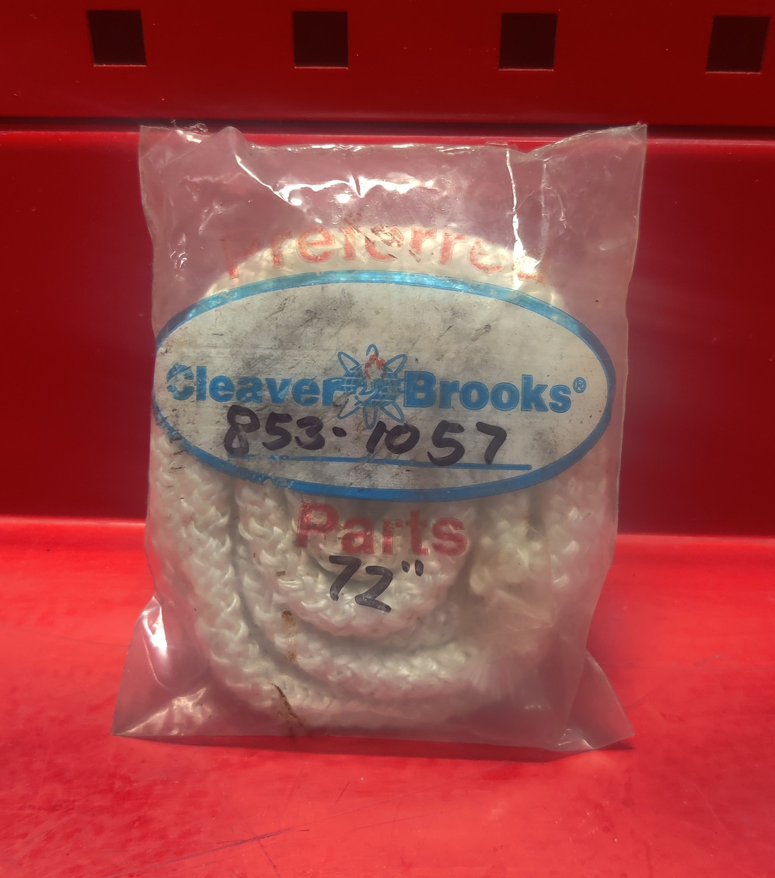 Cleaver Brooks 3/8" Diameter x 72" Round Braided Fiberglass Rope Gasket- 853-1057