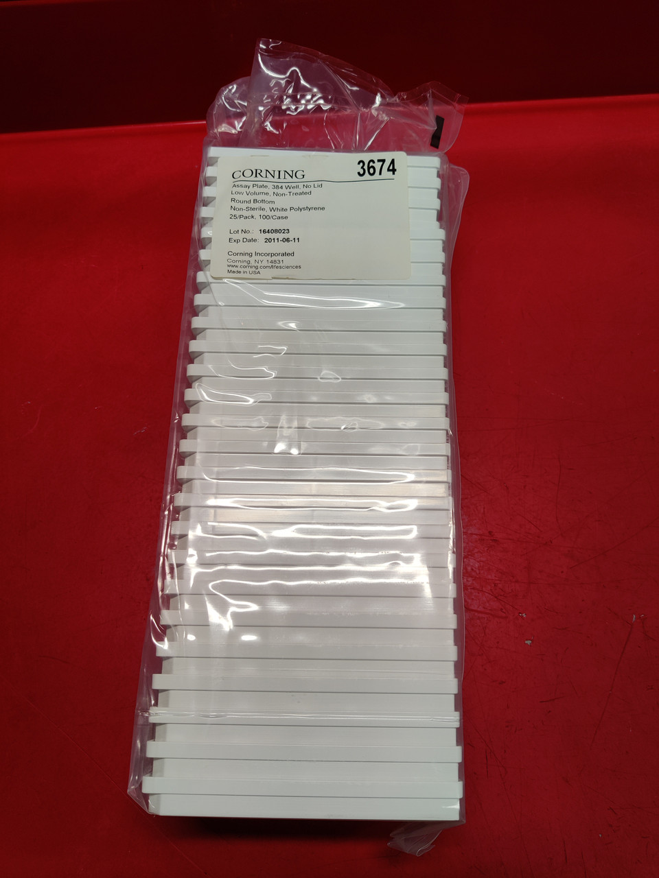 Corning 3674 | 384-Well, Round Bottom, Assay Microplate without Lid, Non-Treated