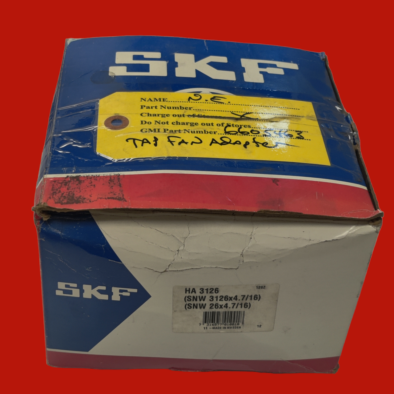 SKF HA3126 (SNW 3126 X 4.7/16) (SNW 26 X 4.7/16) Adapter sleeve with AN or N lock nut and W lock washer