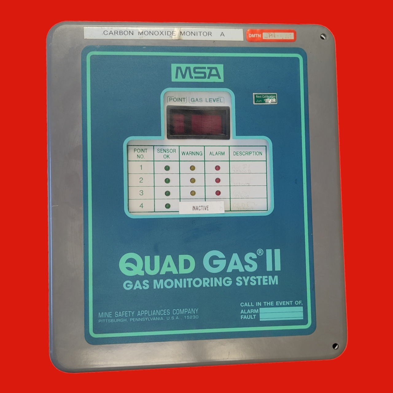 MSA Quad Gas II-R7 Gas Monitor 07-215347