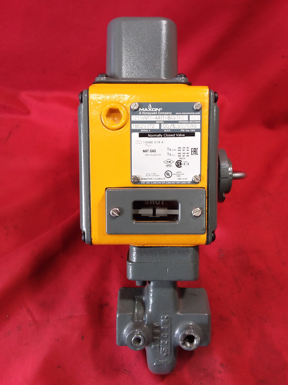 Maxon 125MM11-AA11-BA3A0 Manual Shut-Off Valve