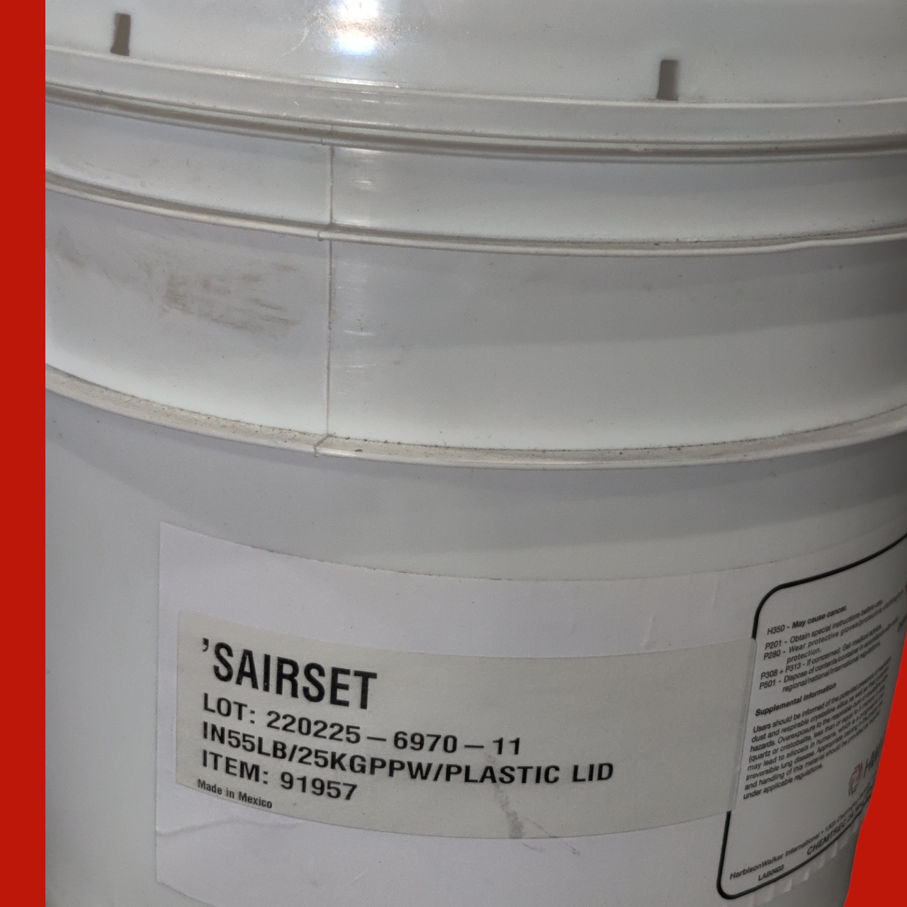 HarbisonWalker Sairset 91957 Mortar - 55 lb Pail