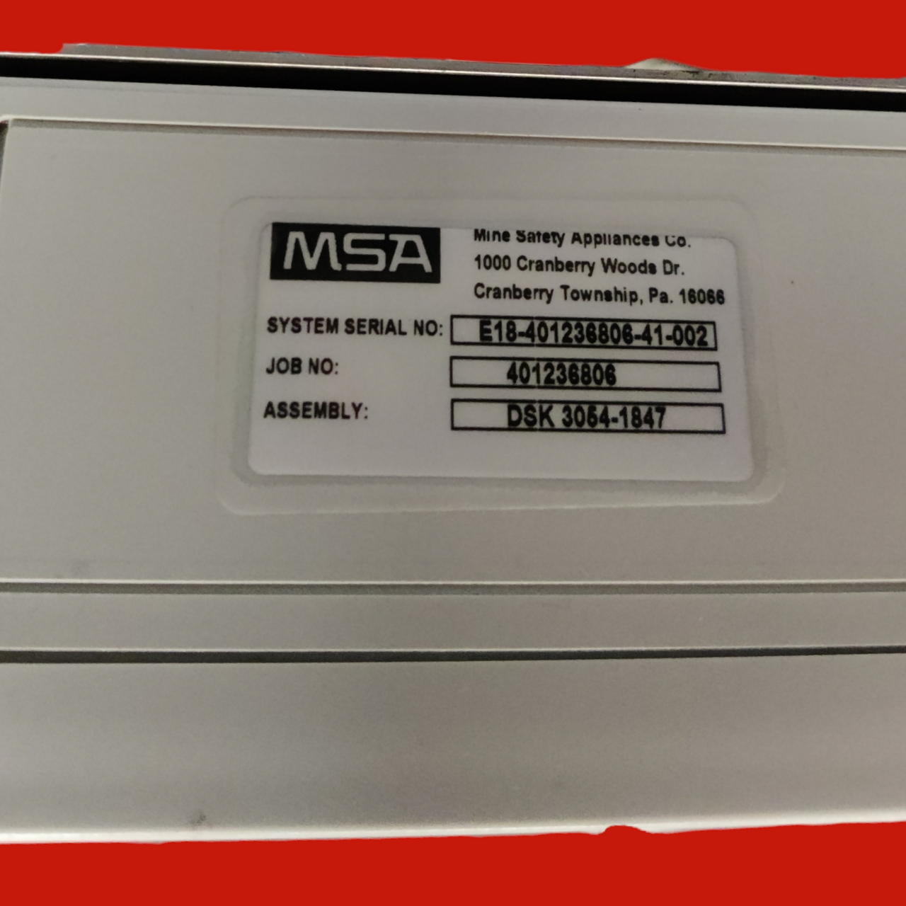 MSA GasGard XL Controller, AGASGARDXL:8-0-0-0