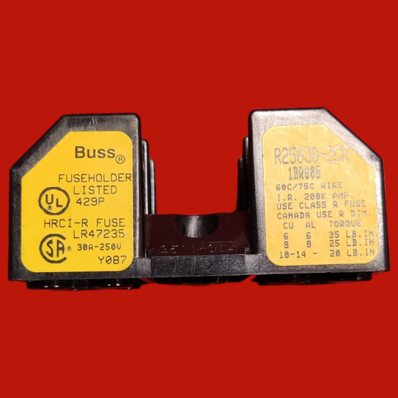 Bussmann R25030-2CR, Two Pole Fuse Block